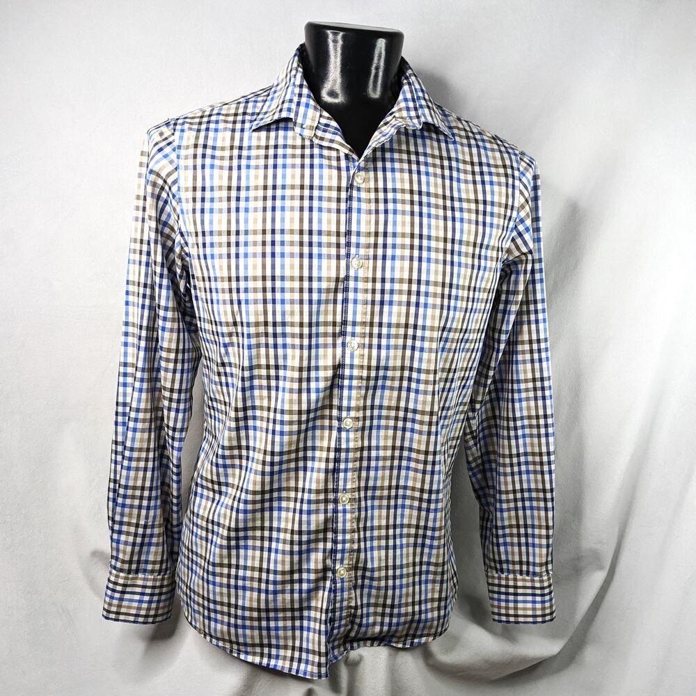 Van Heusen Men's Long Sleeve Button Shirt Medium Checker